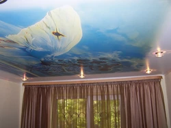 Photo suspended ceilings with photo printing for the bedroom