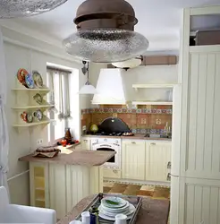 Kitchen design in Provence style in Khrushchev