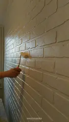 Imitation tiles in a bathroom made of plaster with your own hands photo