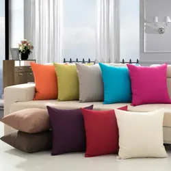 Decorative pillows in the living room interior photo