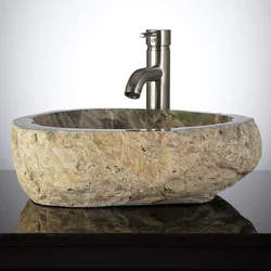Stone Sink In The Bath Photo