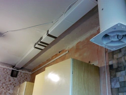 Ventilation in the kitchen under a suspended ceiling photo