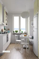 Scandinavian style in the interior of a kitchen in Khrushchev