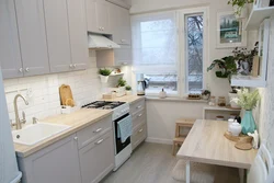 Scandinavian Style In The Interior Of A Kitchen In Khrushchev