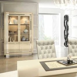 Wardrobe With Glass In The Living Room In A Modern Style Photo