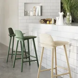 Bar stools photo in the kitchen interior