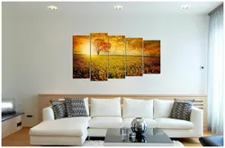 Modular paintings for the living room photos on the wall above the sofa
