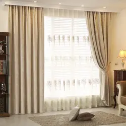 Curtain design for a large window in the living room