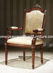 Soft chair with armrests for living room photo