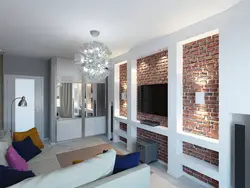 Plasterboard wall design in living room