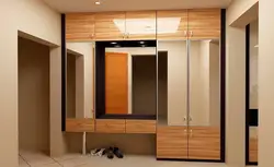 Wardrobe with open hanger in the hallway photo
