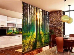 Glass wall in the kitchen photo