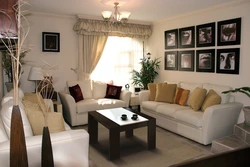 Living room interior corner sofa by the window