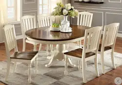 Oval table chairs for the kitchen photo