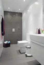 Bathroom Interior Gray Floor