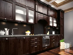 Kitchen color dark wood photo