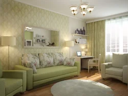 Interior in Brezhnevka in the living room photo
