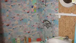 Фото ванной обклеенной самоклеющейся пленкой