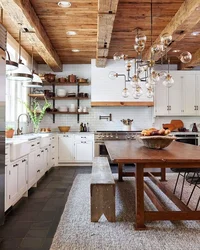 Rustic style in the kitchen interior