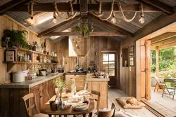 Rustic style in the kitchen interior