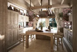 Rustic style in the kitchen interior