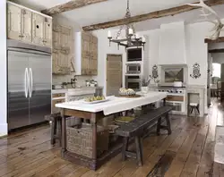 Rustic style in the kitchen interior