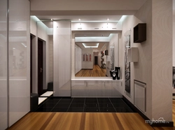 Interior of a rectangular hallway in an apartment