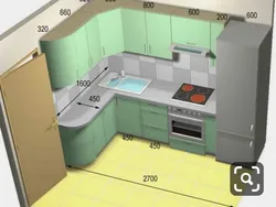 Kitchen with 5 corners design