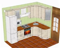 Kitchen with 5 corners design