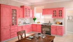 Pink style kitchen design