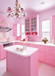 Pink style kitchen design