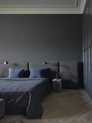 Графитовая спальня дизайн