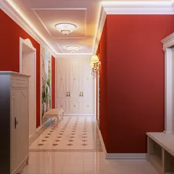Terracotta hallway interior