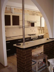 Kitchens with bar counters photo plasterboard