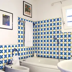 Photo stickers for bathroom tiles