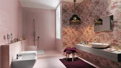 Tiles And Wallpaper In The Bathroom Photo Design