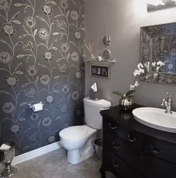 Tiles And Wallpaper In The Bathroom Photo Design