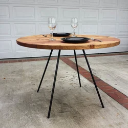 Фото круглых деревянных столов для кухни
