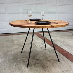 Photo of round wooden tables for the kitchen