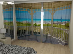 Curtains for panoramic loggias photo