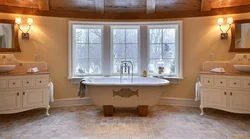 Bath By The Window In A Country House Photo