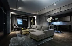 Large living room interior in modern design