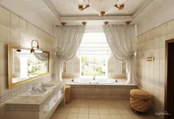 Bath design in a country house photo