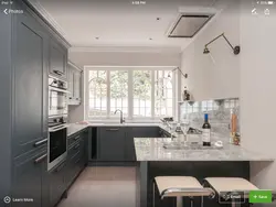 Corner kitchen with window interior design