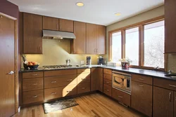 Corner kitchen design with window design