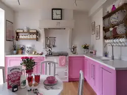 Кухня в серо розовом цвете дизайн
