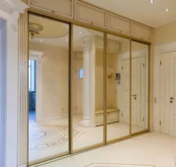 Mirror doors for a wardrobe in the hallway photo