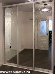 Mirror doors for a wardrobe in the hallway photo