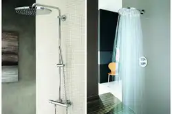 Жаңбырлы душ және кран фотосуреті бар ванна душы