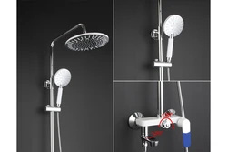 Bath Shower With Rain Shower And Faucet Photo